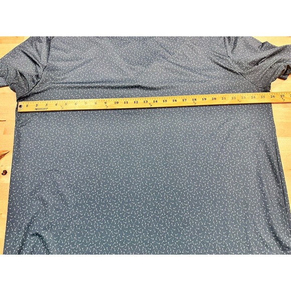 Callaway Opti-Dri Golf Polo Shirt Mens XL Teal All Over Print Golf Clubs - Picture 5 of 7